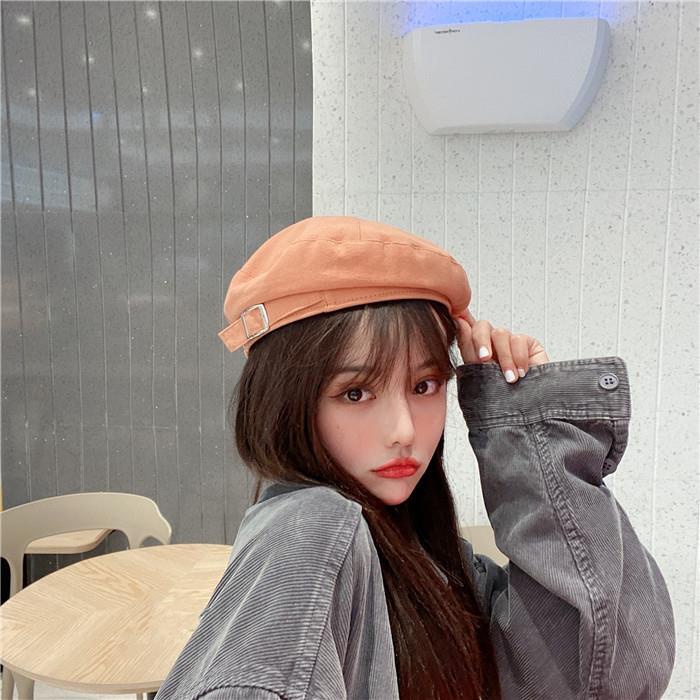 Mũ Beret Màu Trơn Phong Cách Vintage Cho Nữ