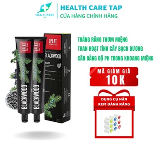 Kem đánh răng than hoạt tính splat blackwood nhập khẩu nga- than hoạt tính trắng răng và khử mùi hôi miệng