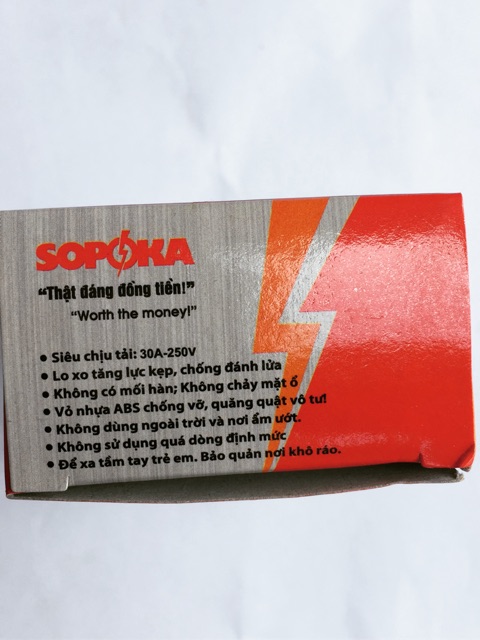 Ổ cắm siêu chịu tải Sopoka 2S - 6000w, 2 nồi lẩu vô tư