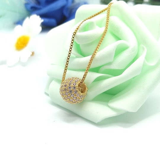 Dây Chuyền hộp Ý Quả Cầu Đá Lấp Lánh - Trang Sức ANTA Jewelry AT3022B