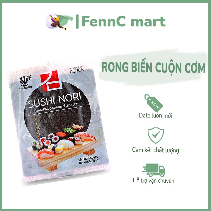 Rong Biển Cuộn Cơm ăn liền Fresiweed Hàn Quốc 10 lá FENNC