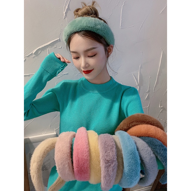 Băng đô phối lông thời trang dành cho nữ