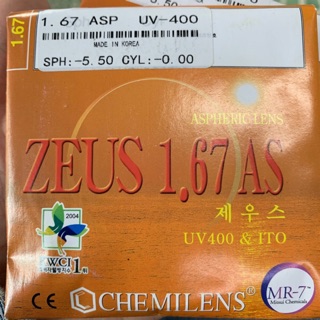 Tròng cận 1.67 phản quang chống uv chống chói loá mỏi mắt