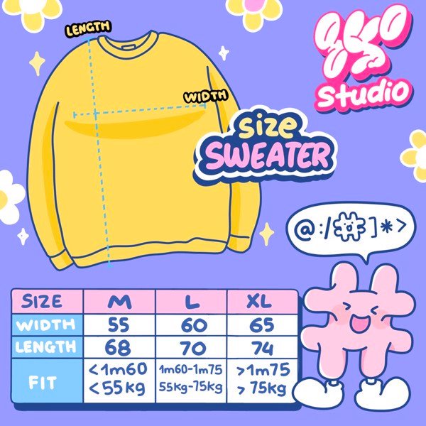 Áo Sweater 8YO form rộng unisex BASIC - Đen | BigBuy360 - bigbuy360.vn