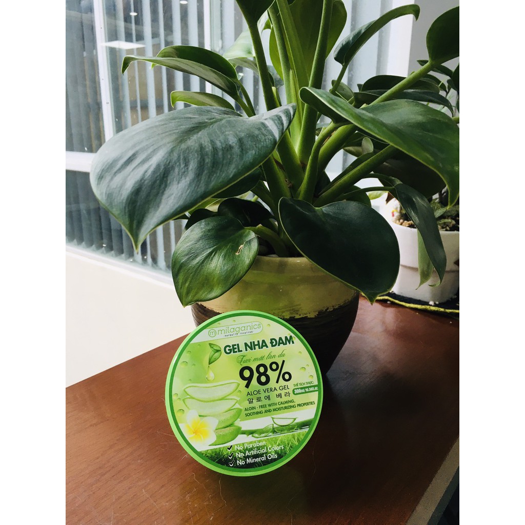 Gel nha đam tươi 98% Milaganics 300g