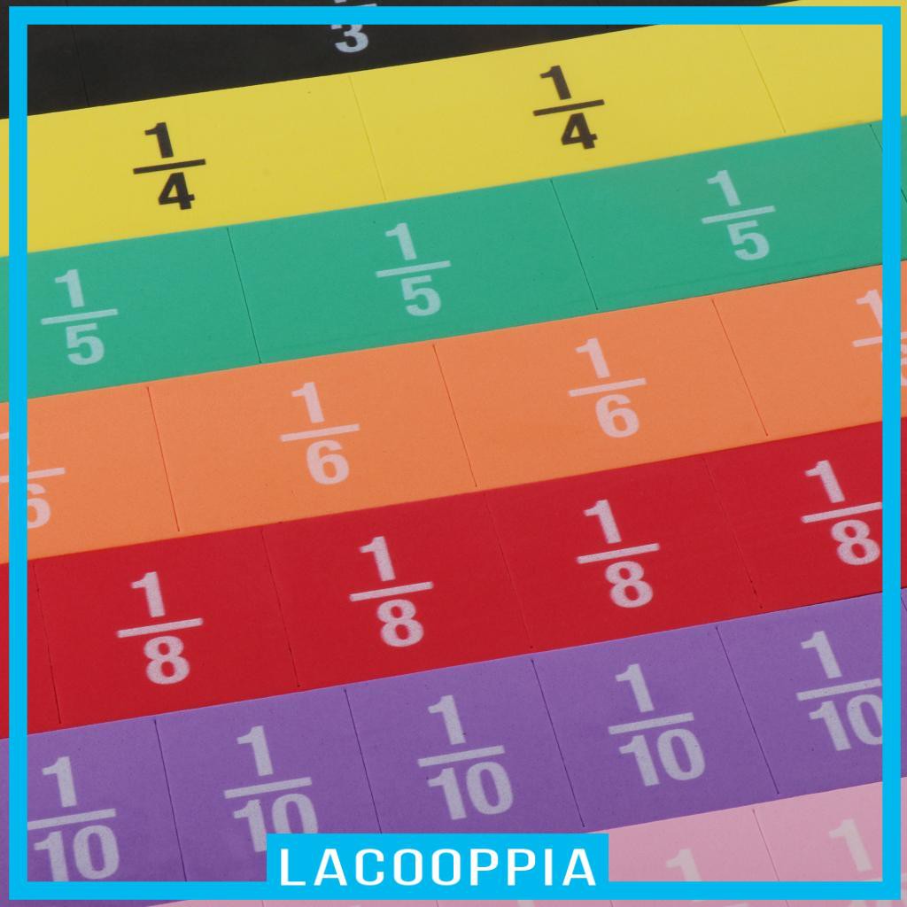 [LACOOPPIA] 51 Pieces Learning Resources Double-sided Magnetic Fraction Squares