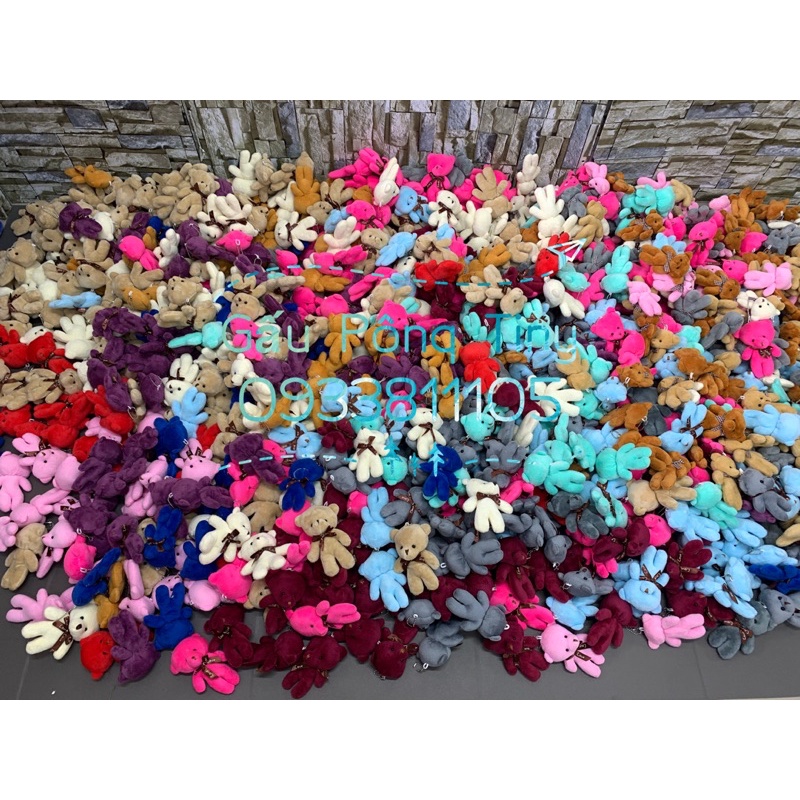 Teddy mini 11-13cm làm quà tặng/gấu nhí gói quà