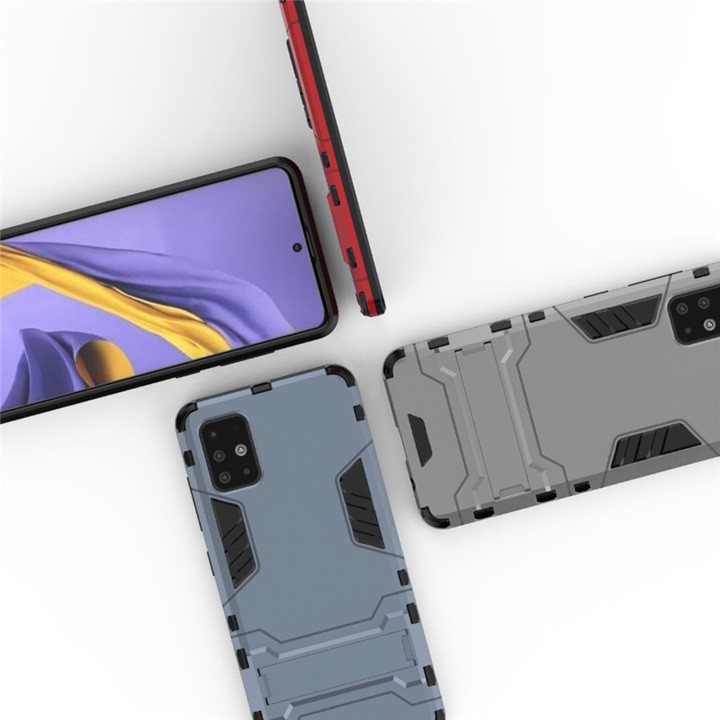 Ốp lưng Samsung Galaxy A31, A51, A71 chống sốc Iron man có chân dựng máy