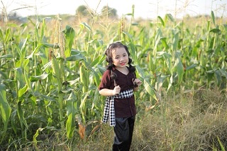 [ Ảnh thật] Bà ba cho bé gái, tặng kèm khăn