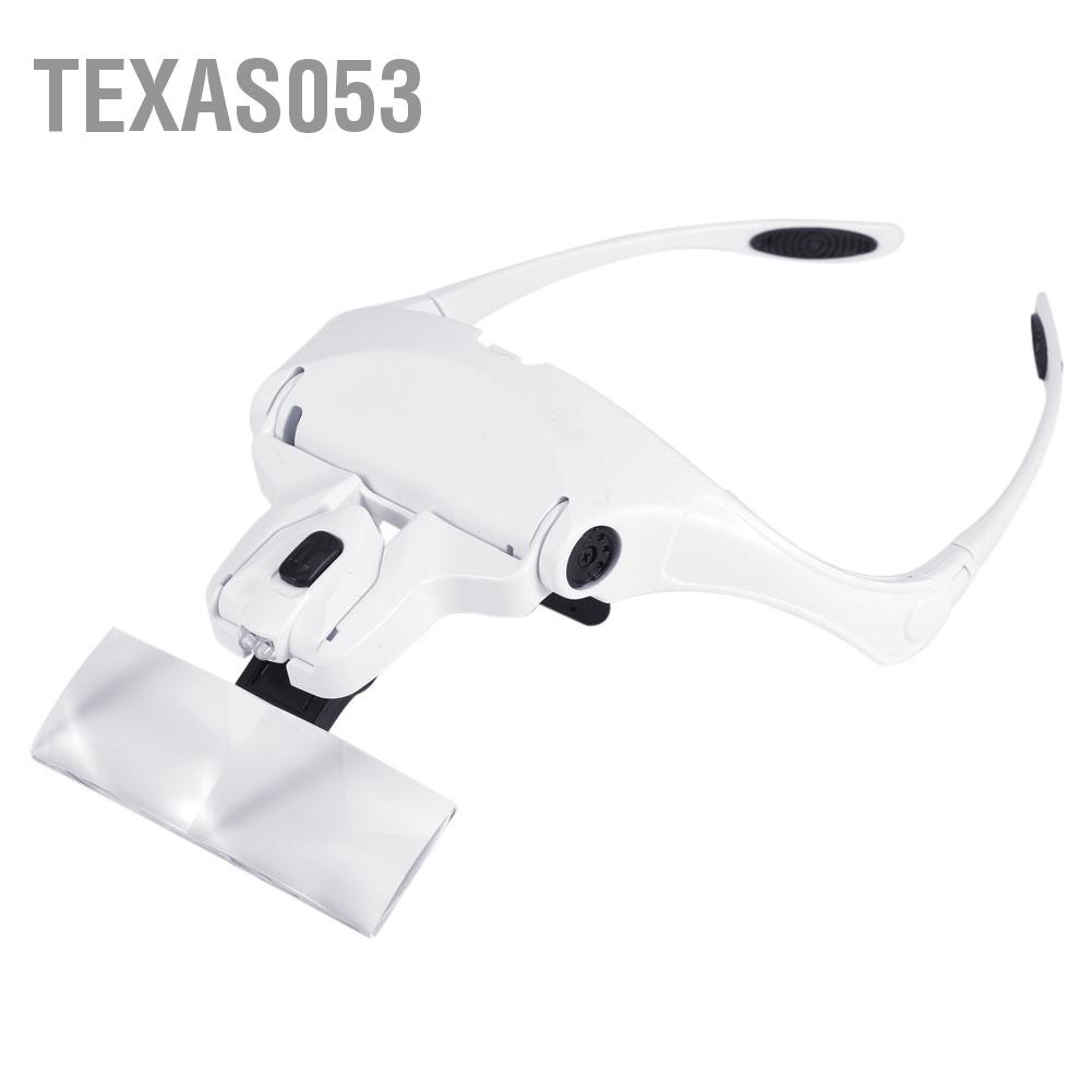 [Hàng mới về] Kính lúp gắn đầu Có đèn LED với 5 ống kính tiện dụng cho mở rộng lông mi【Utah054】