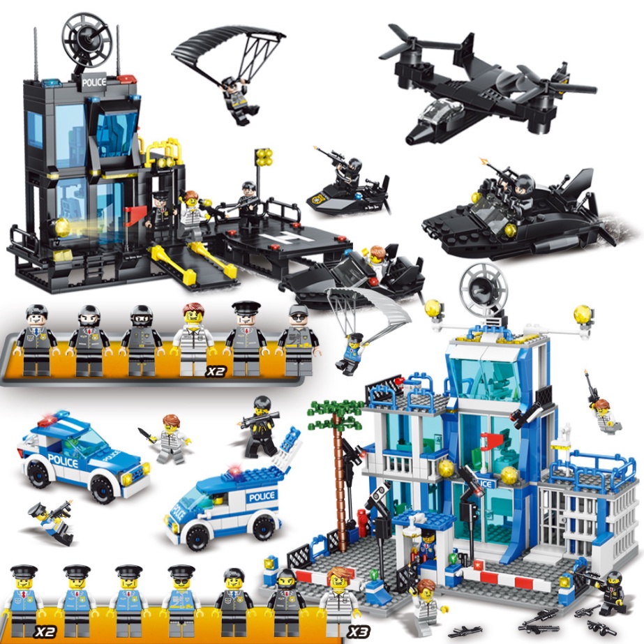 [Mã LIFE0503TOYS1 giảm 10% đơn 150k] LEGO Trụ Sở Cảnh Sát 766 Mảnh - 16 Tạo Hình - Bộ Đồ Chơi Lắp Ghép Lego OTO