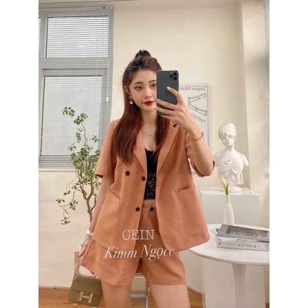 Sét blazer cam vải tuyết mưa | BigBuy360 - bigbuy360.vn