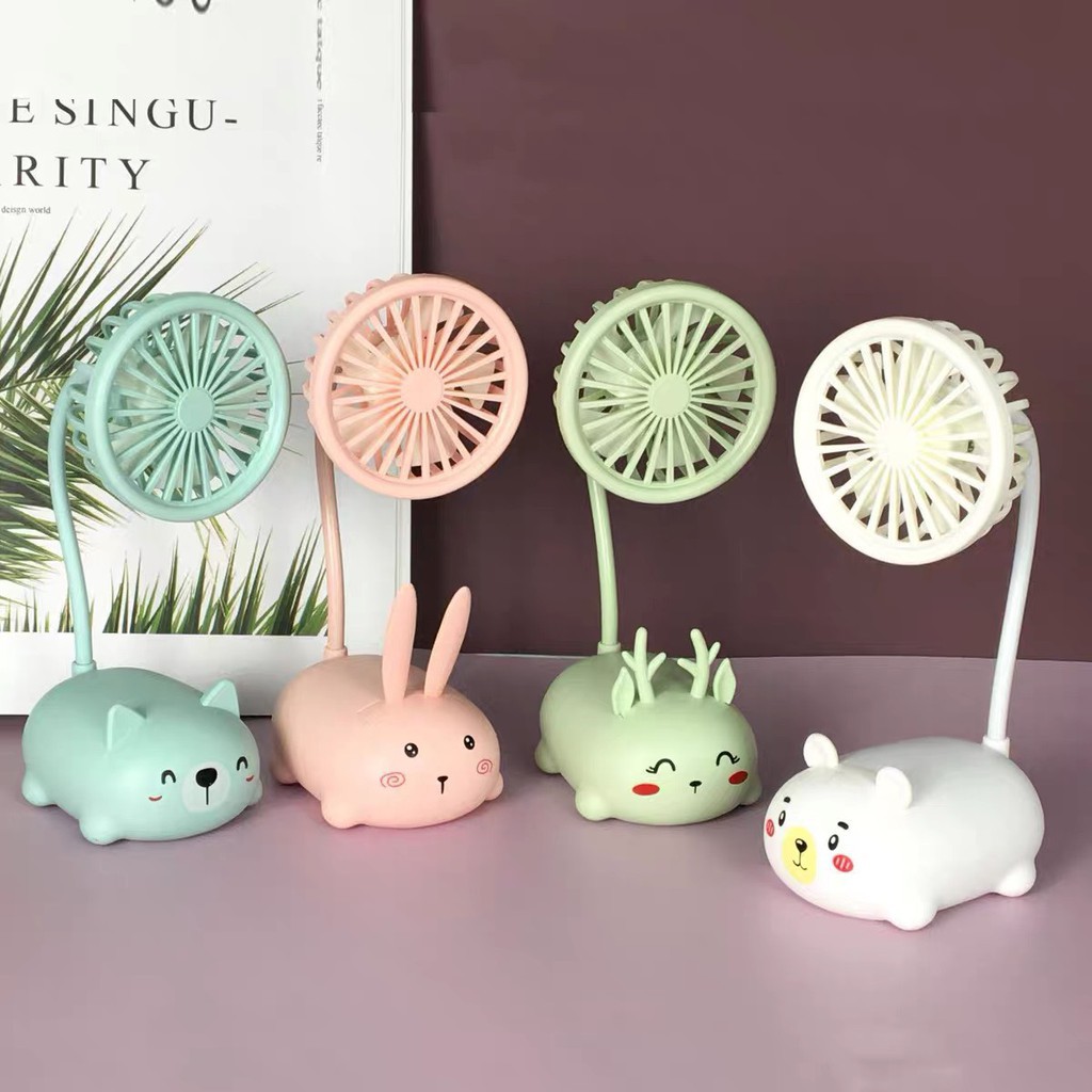 PVN25503 Quạt sạc mini để bàn hình thú ngộ nghĩnh T2 .