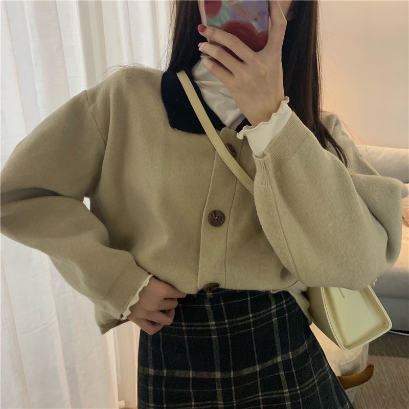 Áo Nịt Dệt Kim 173759Áo Dáng Rộng Thời Trang Hàn Quốc Trẻ Trung Cho Nữ