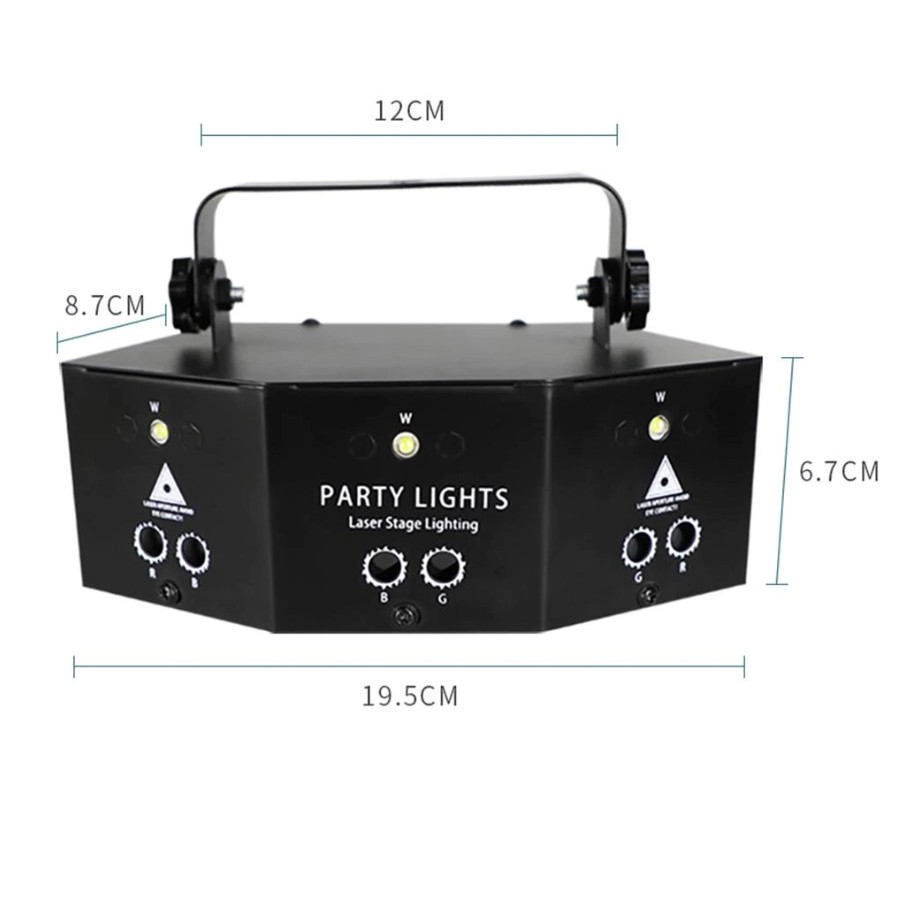 Đèn Laser 9 Mắt Ánh Sáng Laze - Hàng Cao Cấp Nhập Khẩu
