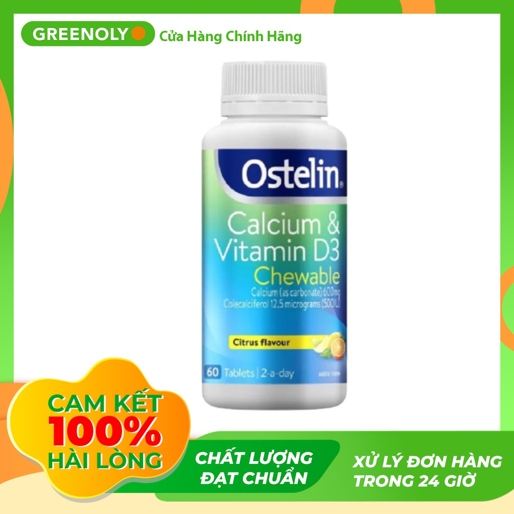 Canxi & Vitamin D3 500IU dạng viên cho mẹ bầu Ostelin Calcium & Vitamin D3 130 viên của Úc