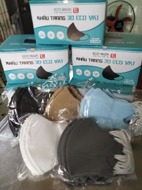 [HÀNG CÓ SẴN] 1 hộp 50 cái Khẩu trang 3D ECO VK1 | BigBuy360 - bigbuy360.vn