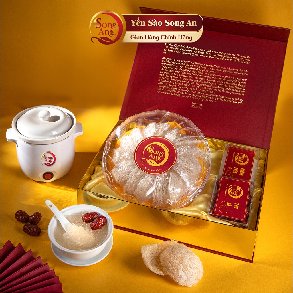 Tổ yến sào rút lông nguyên tổ cao cấp Song An Food nguyên chất 100gr