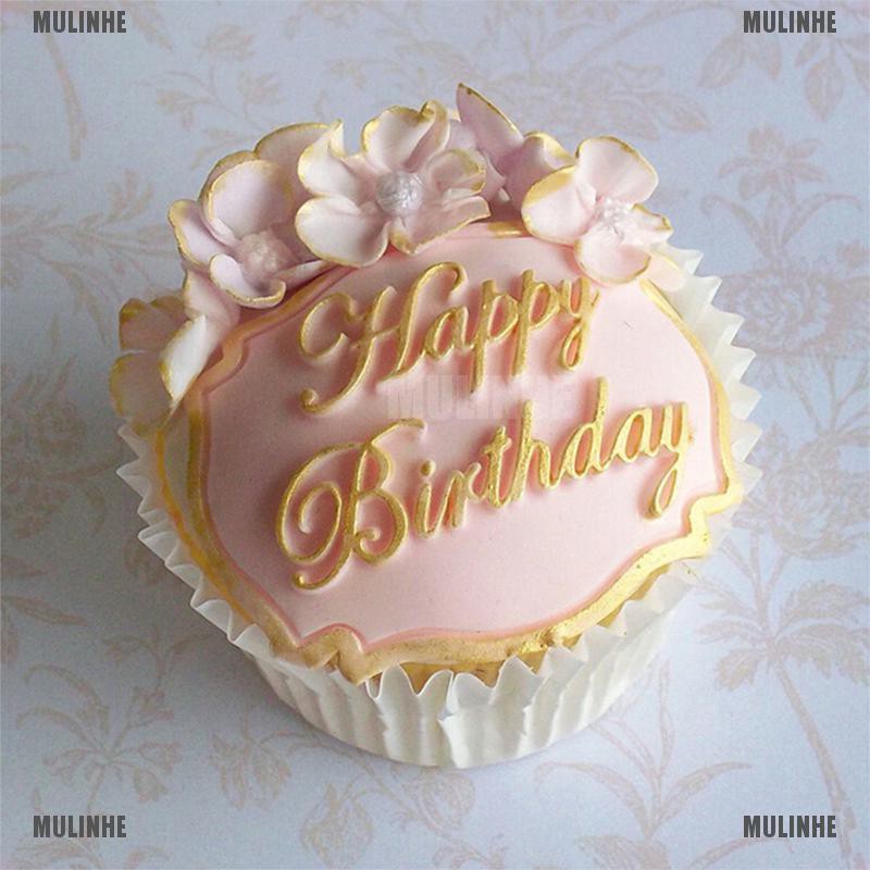 Khuôn Silicone Tạo Hình Chữ Happy Birthday Trang Trí Bánh