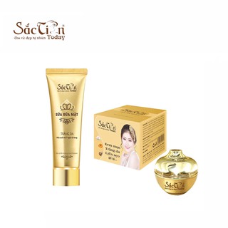 Combo Kem mụn trắng da liền sẹo và Sữa rửa mặt Sắc Tiên Today giảm mụn giúp da trắng sáng, se khít lỗ chân lông