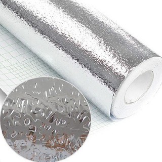 Cuộn giấy bạc dán bếp cách nhiệt, miếng decal dán tường nhà bếp chống thấm bền đẹp (2 mét khổ 40cm, 3 mét khổ 60cm) Tks
