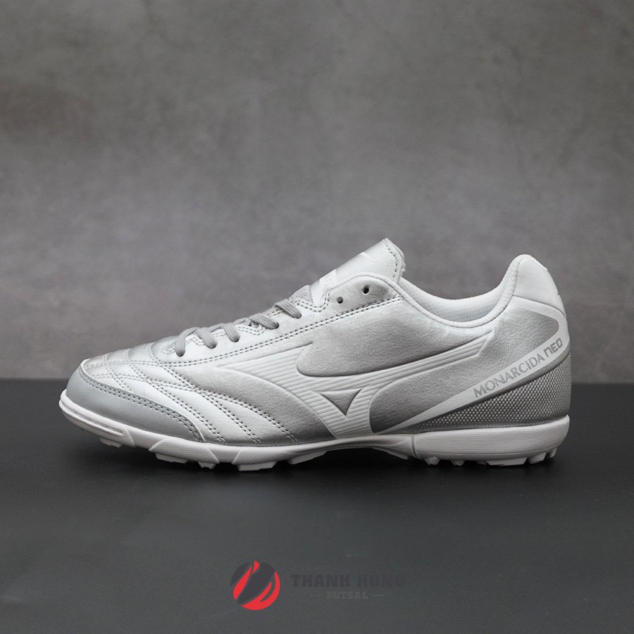 GIÀY ĐÁ BÓNG CHÍNH HÃNG MIZUNO MONARCIDA NEO SALA SELECT AS TF - Q1GB212203 - TRẮNG BẠC