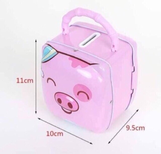 Két Sắt Cho Bé Đựng Tiền Mini Hình Heo - Có Khóa Tết 2023