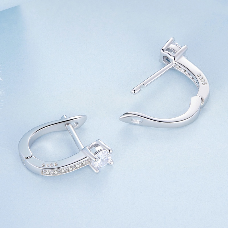 BAMOER Bông Tai Bạc 925 ĐíNh Đá NhiềU MàU SắC