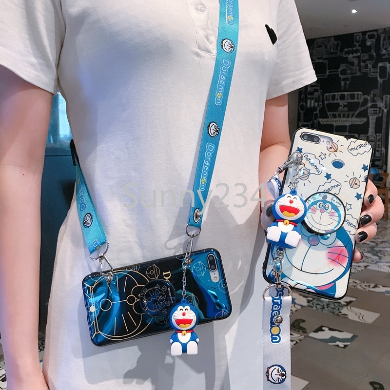 Ốp Doraemon đáng yêu cho điện thoại OPPO A5 A9 F11Pro F9 A7 A5s A3s F7 F5 A71 A37 A57 A39 A37 A37F Neo9 F1s F3 A83