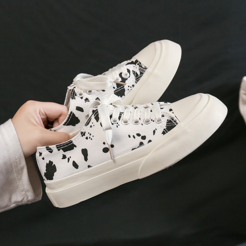 Giày thể thao cv cổ thấp bò sữa full box, giày bata học sinh vải canvas ulzzang nữ đế bằng
