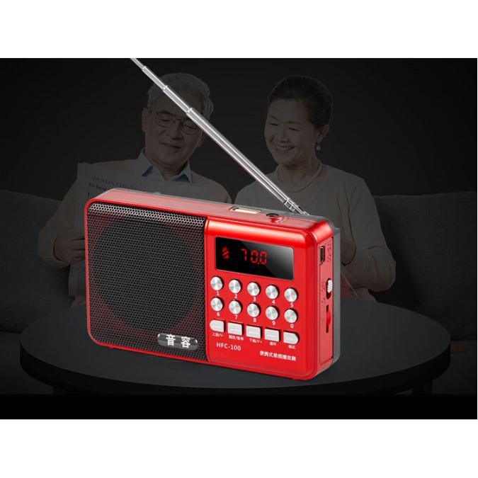 Loa đài bluetooth, fm cho người già