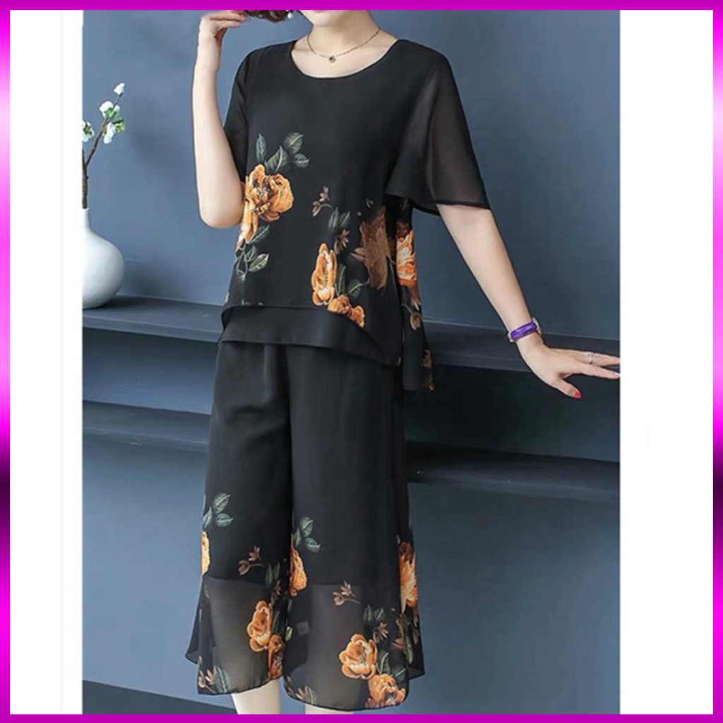 Bộ đồ trung niên nữ đi chơi đẹp. hoa hong moi 2