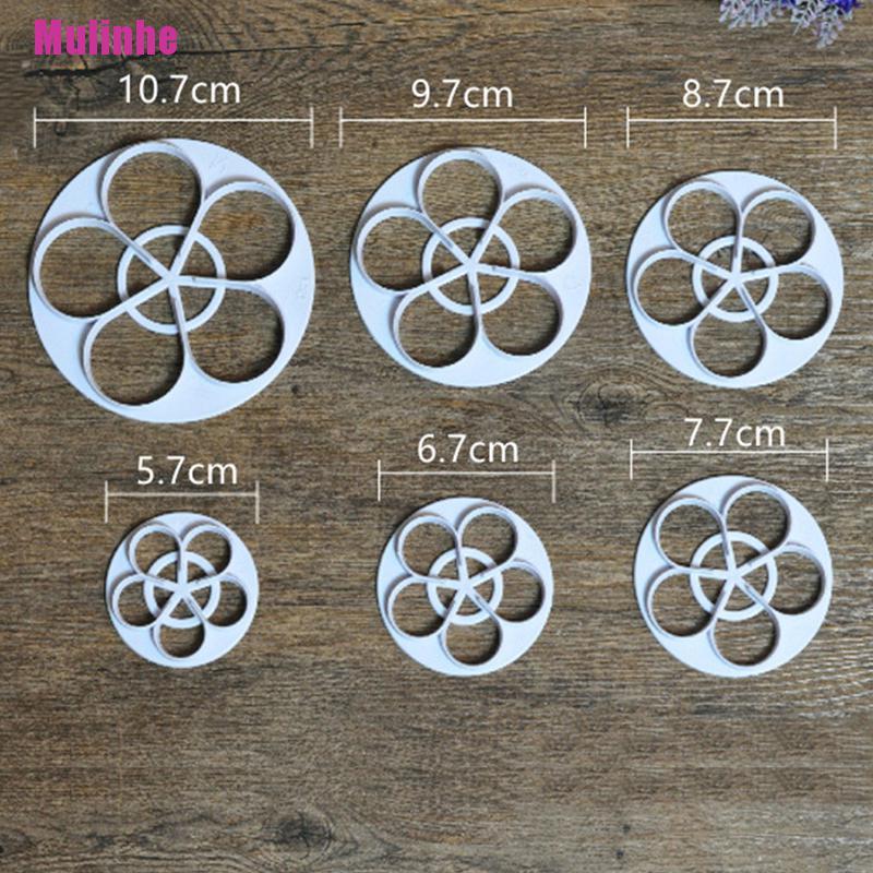 Set 6 khuôn cắt tạo hình cánh hoa dùng trang trí bánh