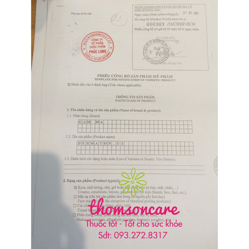 Kem ngăn ngừa mụn thâm Dermaton US - Ngừa sẹo, giảm thâm mụn | BigBuy360 - bigbuy360.vn