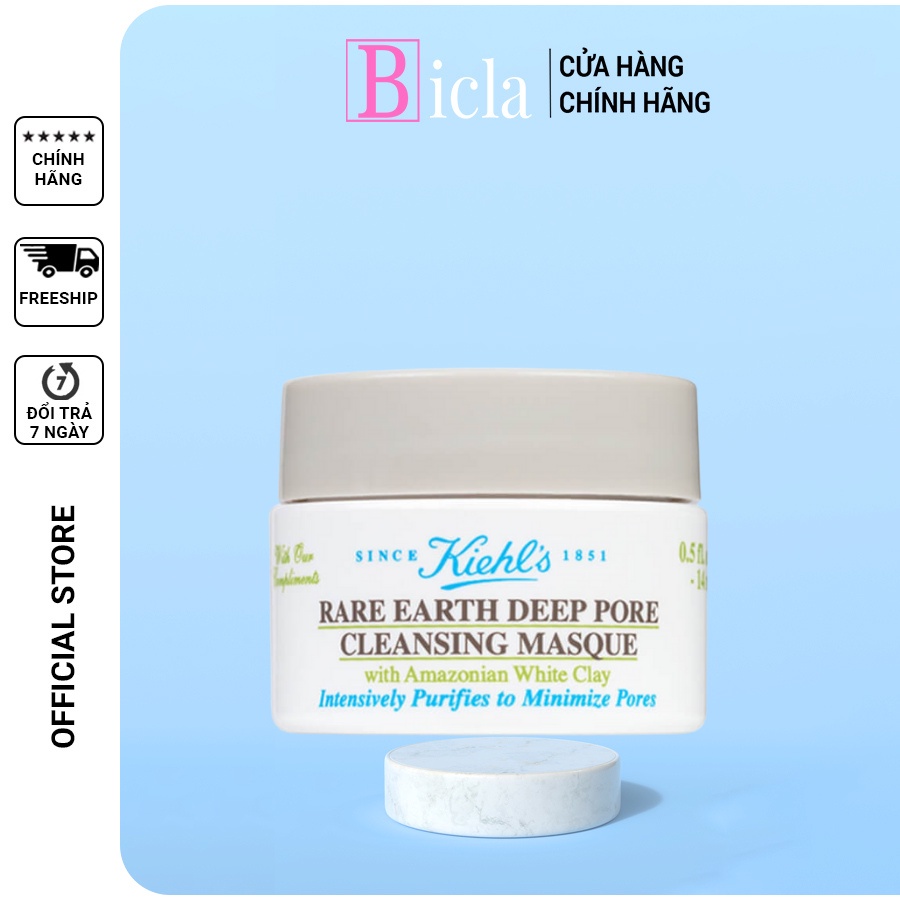 Mặt nạ đất sét Kiehl.s Rare Earth deep pore cleansing masque 14ml mini