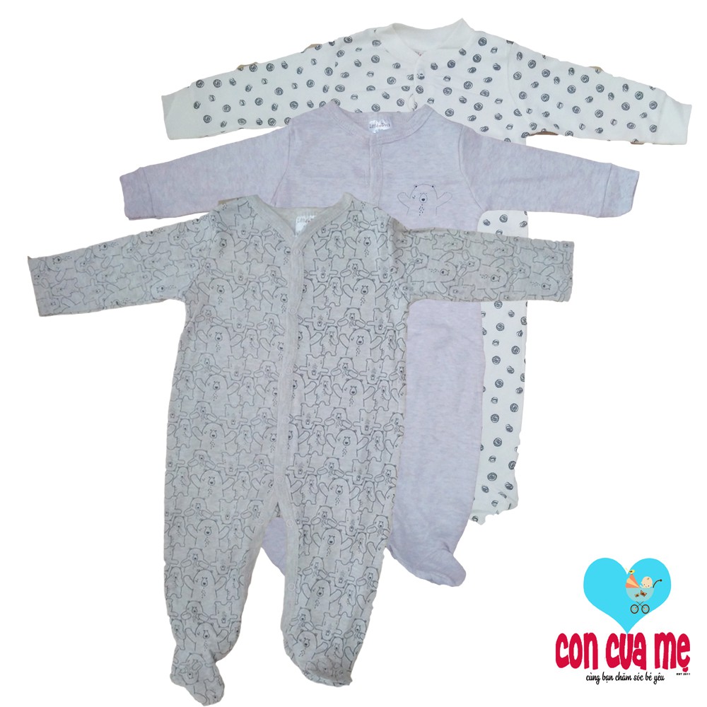 Set 3 body liền tất Little Duck bé trai