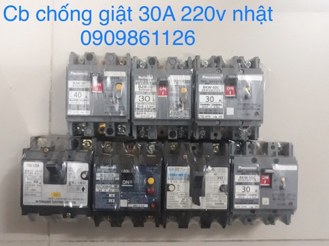 Cb chống giật 220V nhật nội địa 30A
