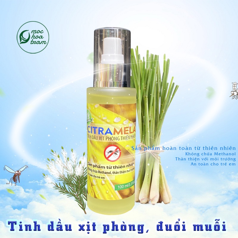 Tinh dầu xịt đuổi muỗi hoàn toàn thiên nhiên, an toàn cho trẻ em