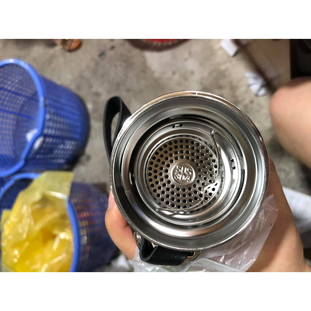 Bình Giữ Nhiệt Nóng, Lạnh Inox An Toàn 1000ml Có Quai Sách