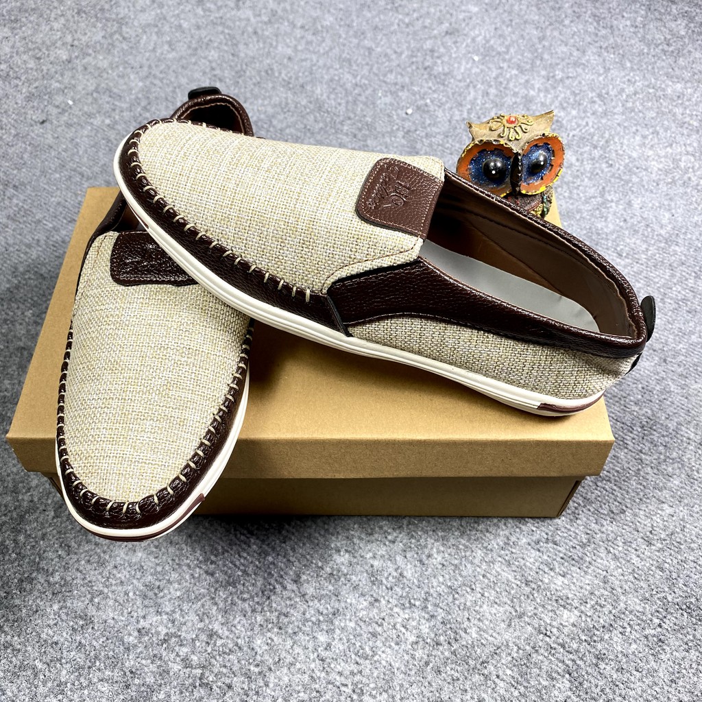 Giày Lười, Giày Vải Nam Chất Liệu Da Nhập Khẩu Cao Cấp bao êm bao sang chảnh.