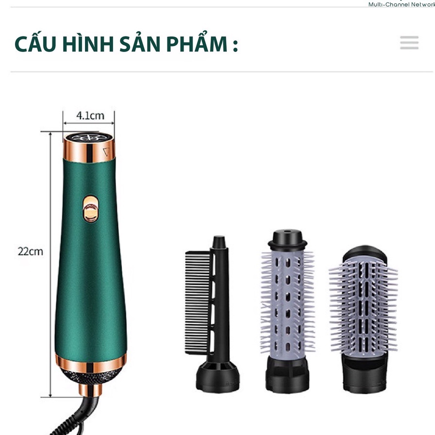 Máy Uốn Tóc Hàn Quốc NOVSET Máy Sấy Tóc Tạo Kiểu Đa Năng Kèm 3 Đầu Lược Uốn Tóc , Duỗi Tóc Và Phồng Tóc [ BH 12 Tháng ]
