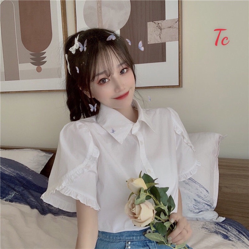 [BÁN SỈ] Áo Sơmi Tay Bèo Chất Thô Lụa