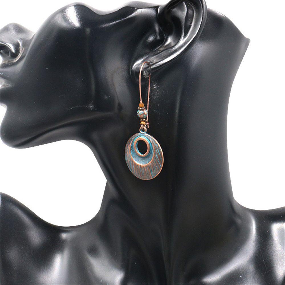 1 Cặp Bông Tai Dáng Dài Đính Đá Phong Cách Bohemian Thời Trang Cho Nữ