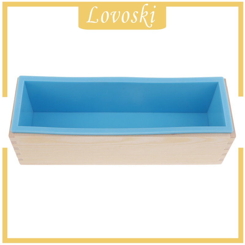 Khuôn silicone làm xà phòng 900ml với hộp gỗ