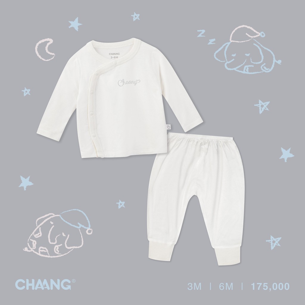 Chaang Bộ dài tay sơ sinh cúc chéo DREAMY