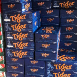 Lốc 6 Lon Bia Tiger/Tiger Nâu _ Mẫu Thường_ 6 Lon X 330ML