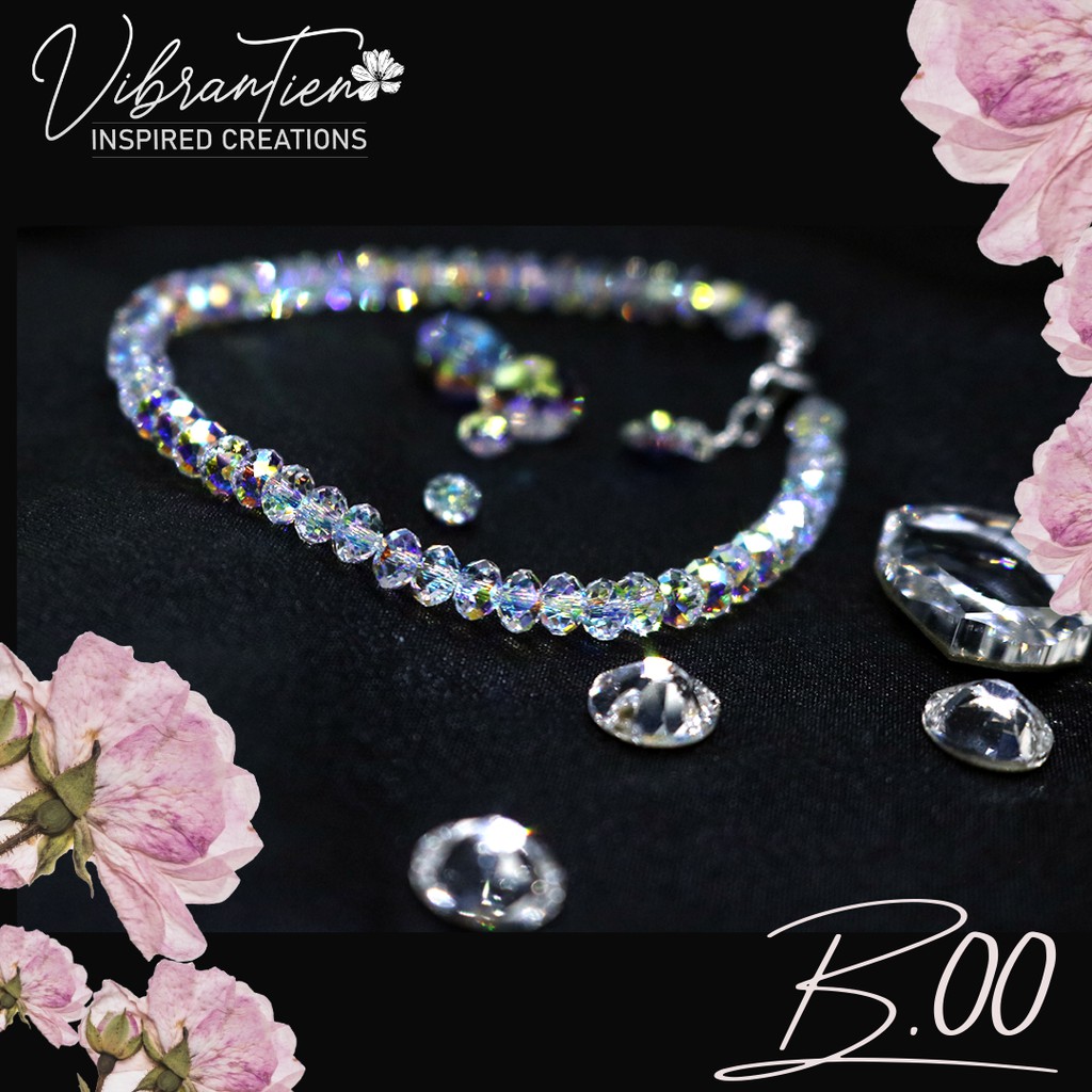 Vòng tay pha lê bánh cam 4mm