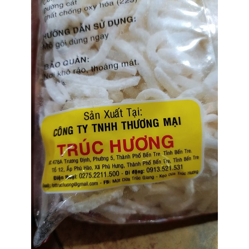 Đặc sản mứt dừa bến tre Trúc giang ( sỉ đồ ăn) túi 450 gam