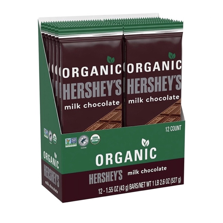 Socola sữa hữu cơ HERSHEY'S Organic Milk Chocolate 43g/thanh USA