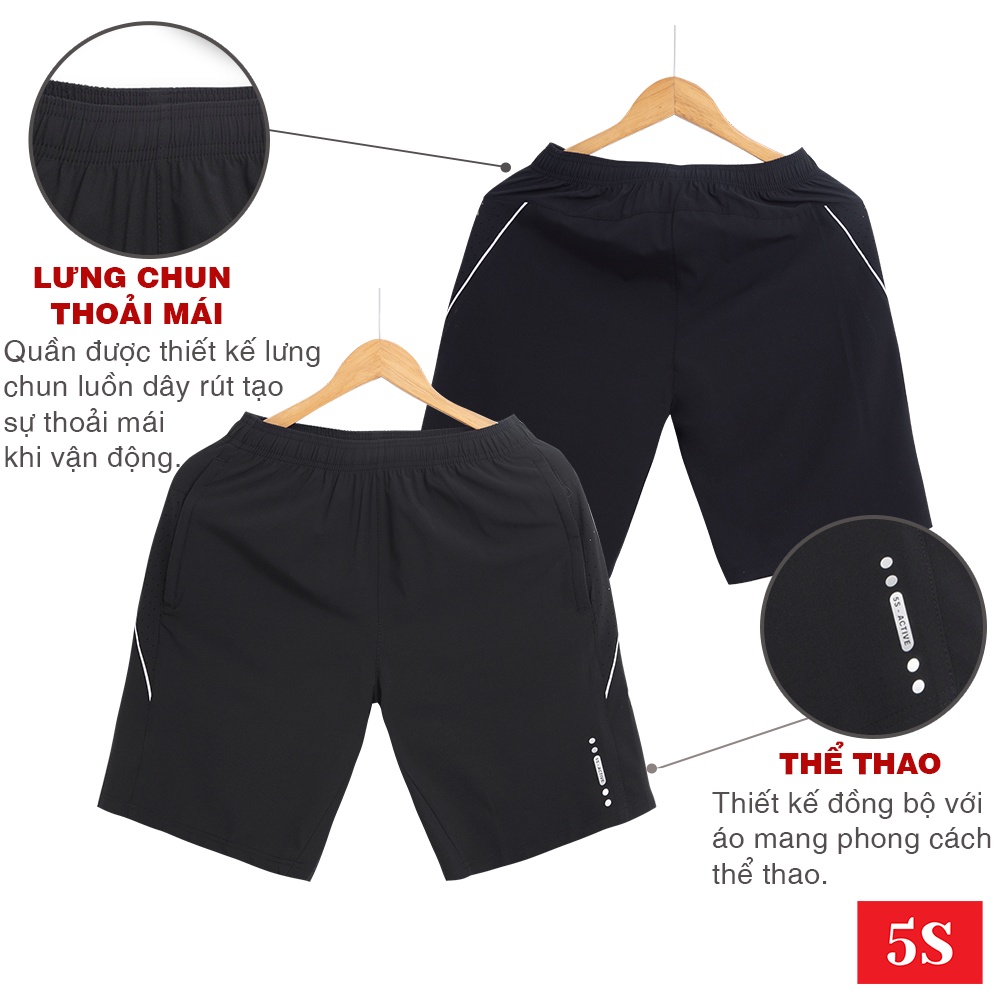 Bộ Quần Áo Thể Thao Nam Cổ Tròn 5S ( 5 màu), Vải Thun Mát Lạnh, Mềm Mịn, Chống Nhăn, Chống Bám Bụi (B22198)